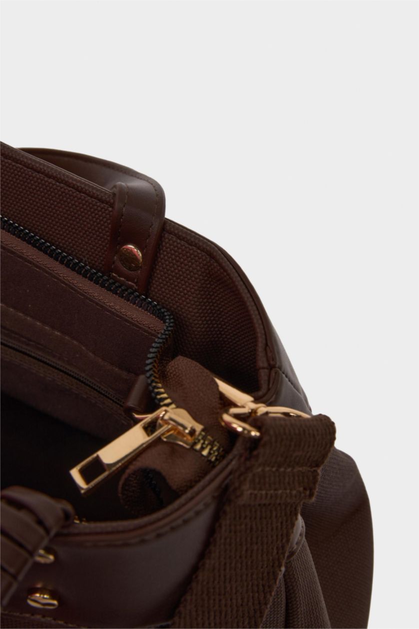 Kadın Kahve Kanvas Omuz Çantası