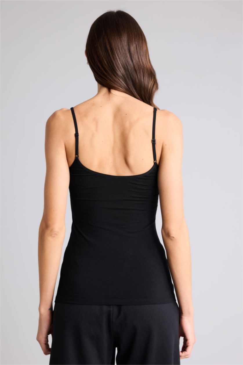 Kadın Siyah Regular Fıt Atlet