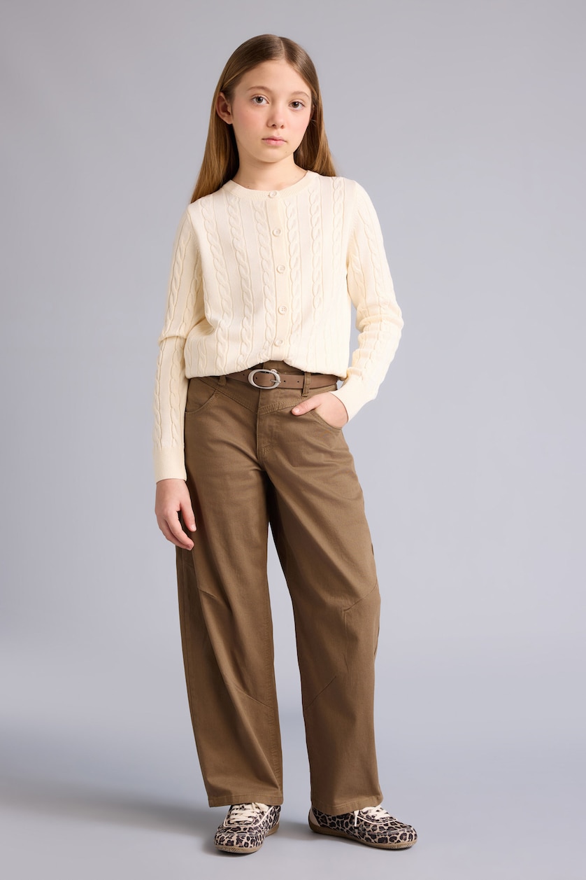 Young Girls - Teen Girls Vison Baggy Fit Gabardine Trousers