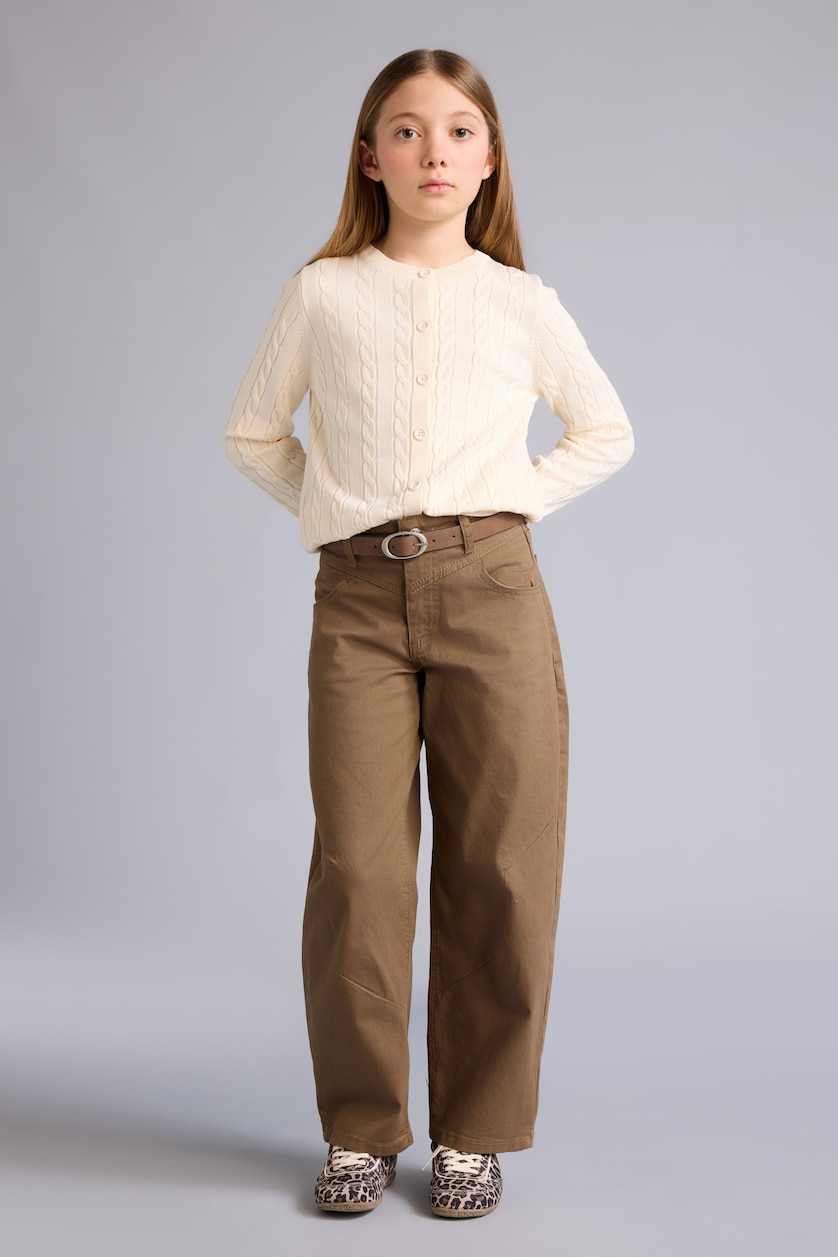 Young Girls - Teen Girls Vison Baggy Fit Gabardine Trousers