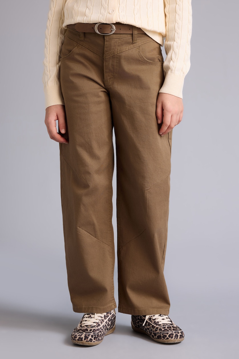 Young Girls - Teen Girls Vison Baggy Fit Gabardine Trousers