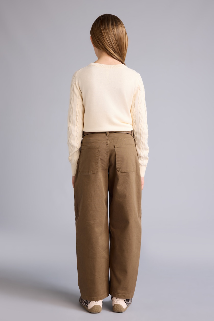 Young Girls - Teen Girls Vison Baggy Fit Gabardine Trousers