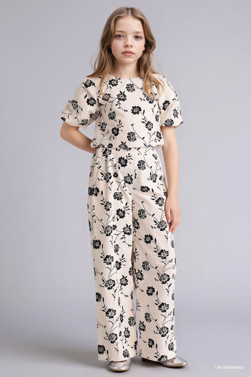 GIRLS & TEENS White Girl 2 piece Regular Fit Set