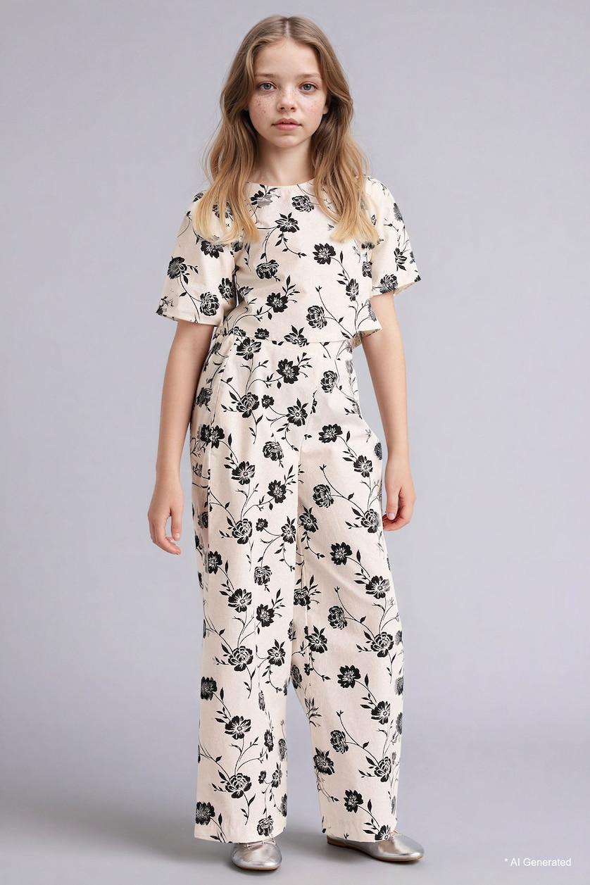 GIRLS & TEENS White Girl 2 piece Regular Fit Set