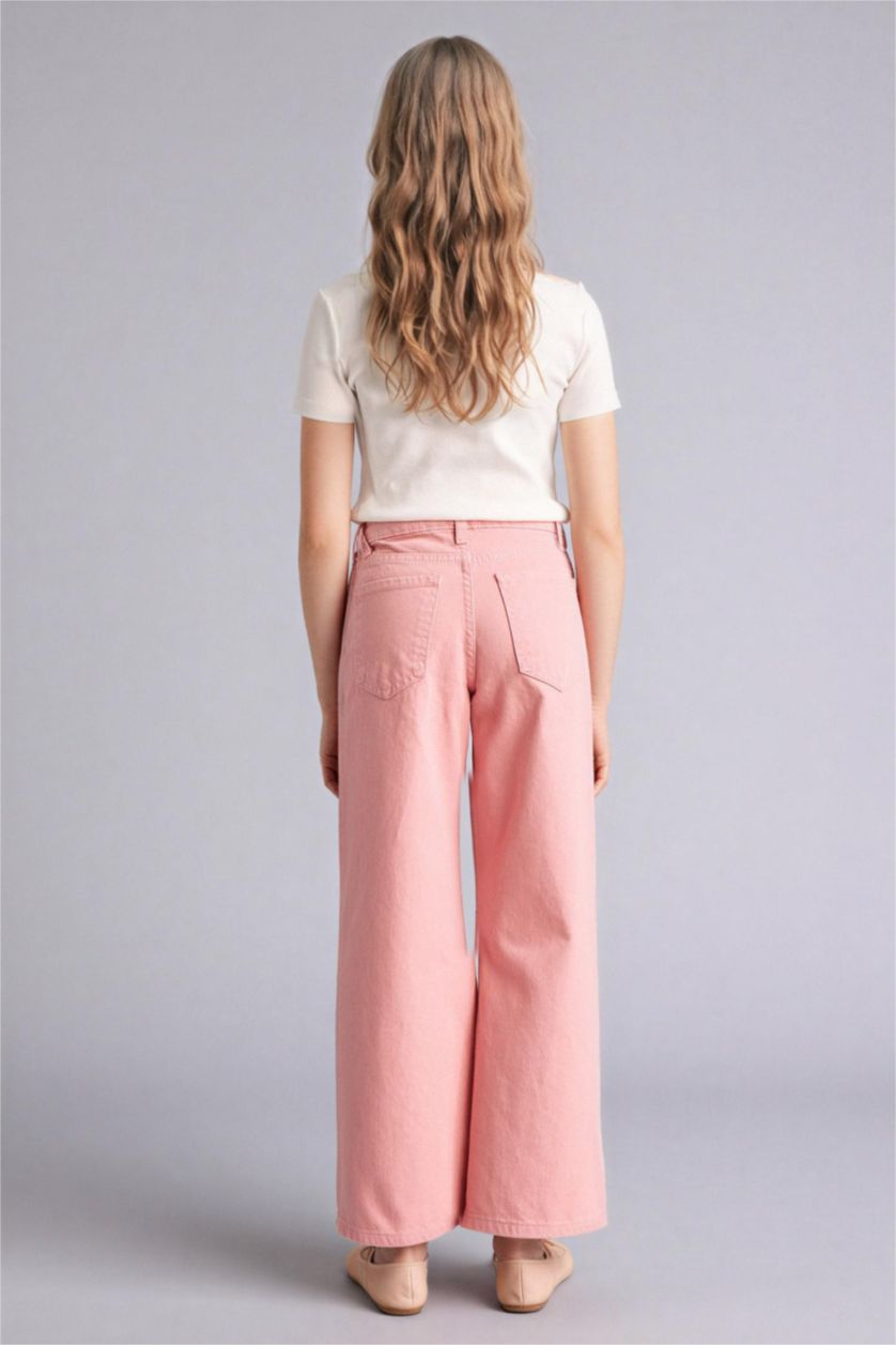 Девочки и подростки Розовый Брюки Wide Leg для девочек
