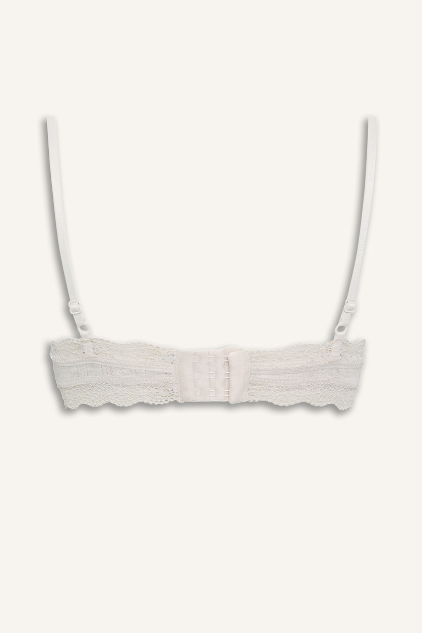 Women Light Brown Melange Fall in Love With Lace Bra
