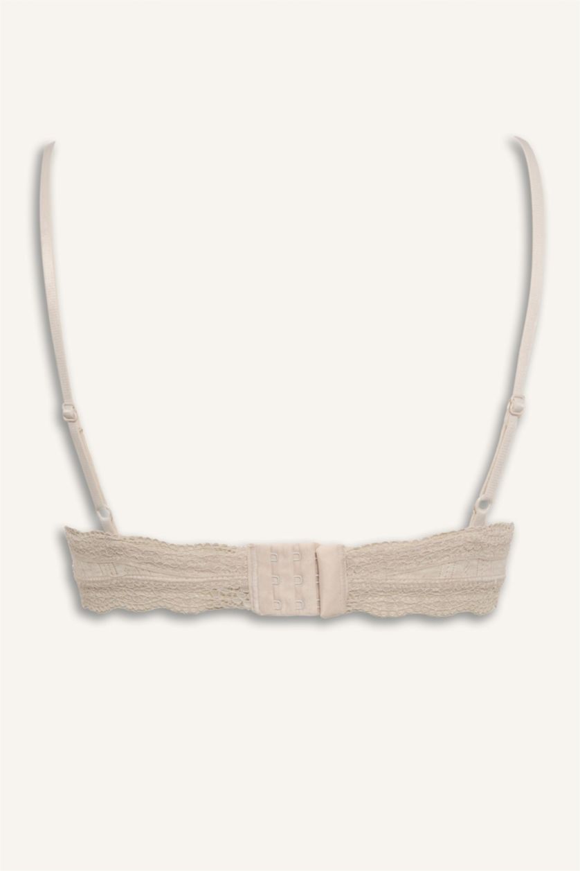 WOMAN Light Brown Melange حمالة صدر برا دانتيل ببطانة قابلة للإزالة