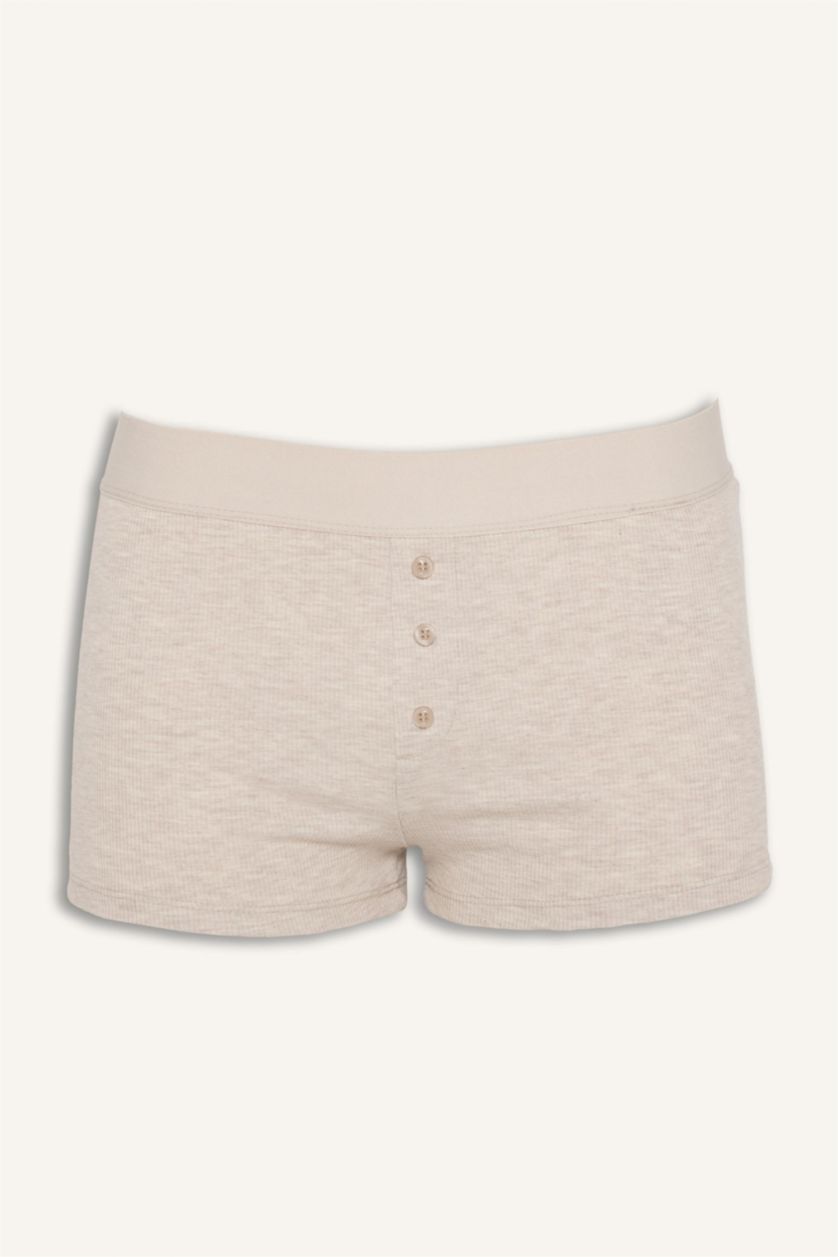 Kadın Açık Kahve Melanj Ribana Boxer