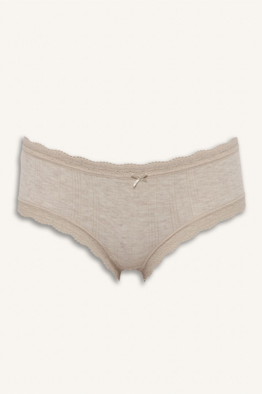 Woman Light Brown Melange Slip Panty