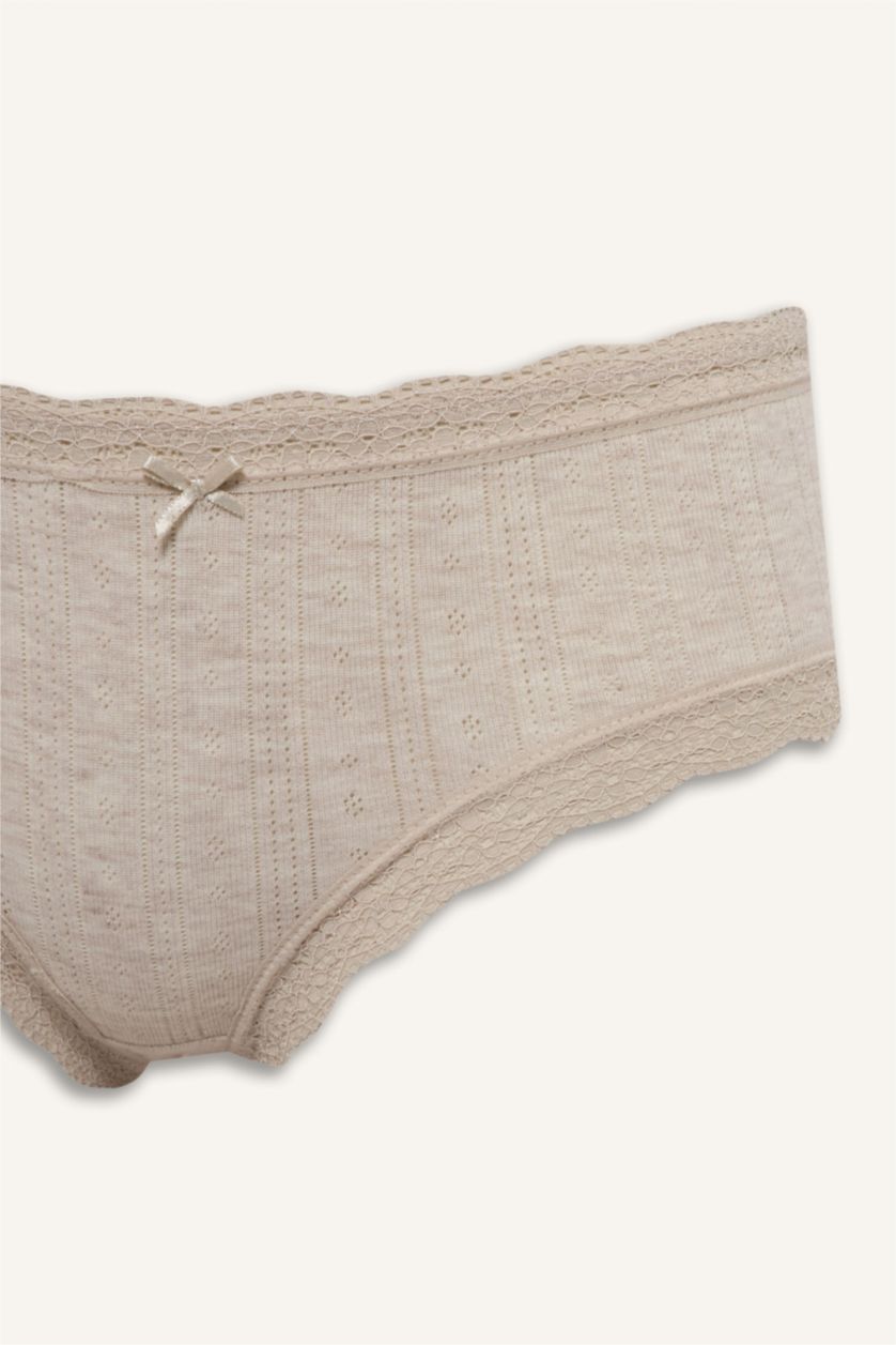 Woman Light Brown Melange Slip Panty