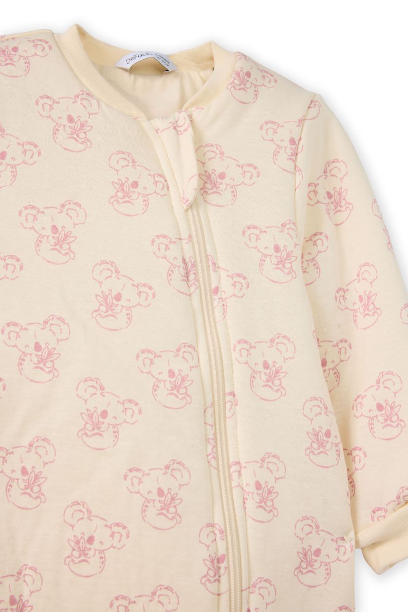 طفلة صغيرة بيج فاتح سالوبيت بناتي منقوش للرضع