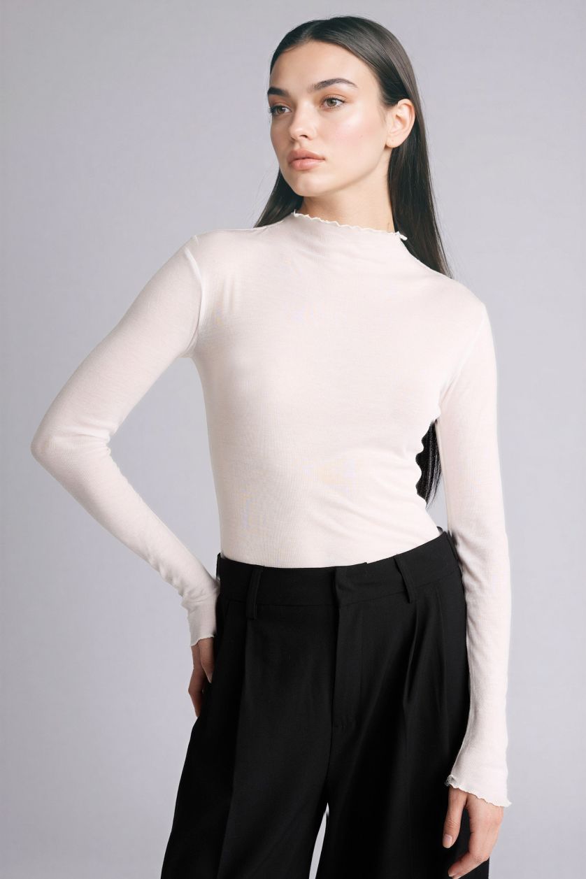 WOMAN Ecru Woman Long Sleeve T-Shirt