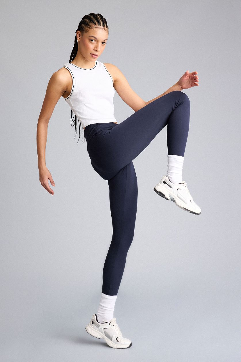 WOMAN NAVY High Waist Ankle Length Leggings