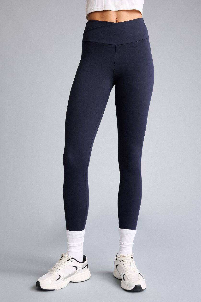 WOMAN NAVY High Waist Ankle Length Leggings