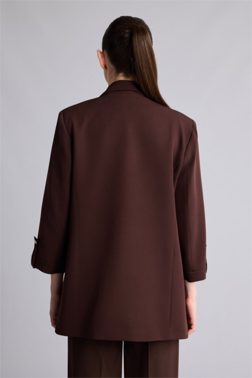 Әйелдерге Қоңыр Әйелдерге қалыпты пішім Блэйзер