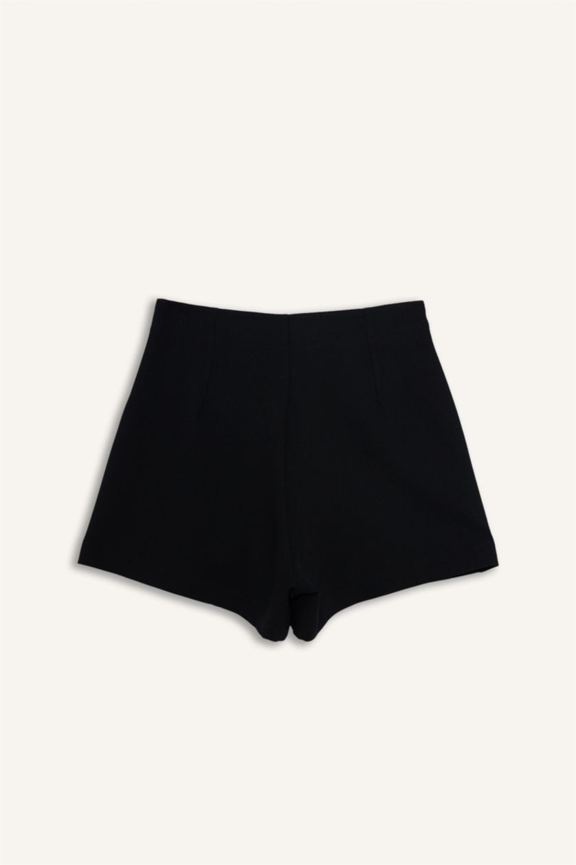WOMAN Black High Waist Shorts