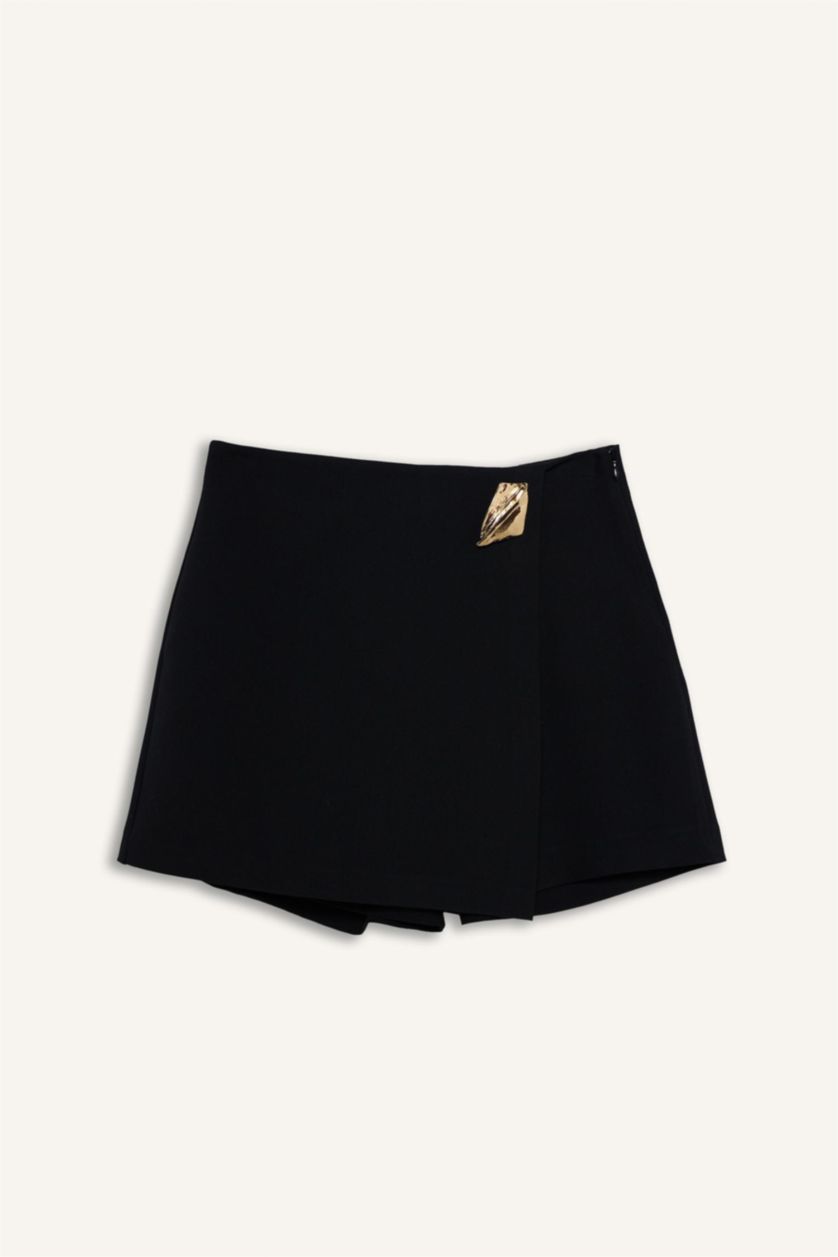 Woman Black High Waist Shorts