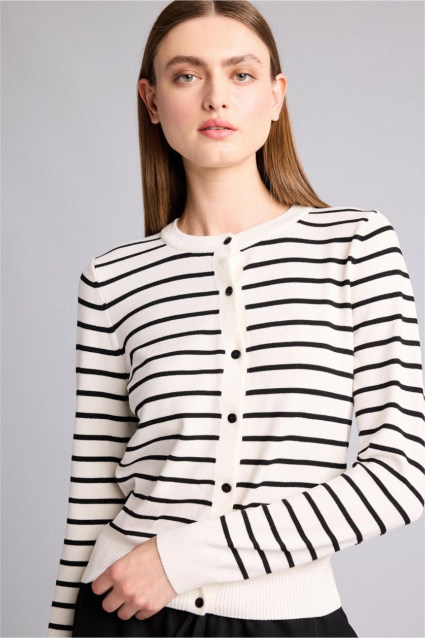Women Ecru Regular Fit Cardigan