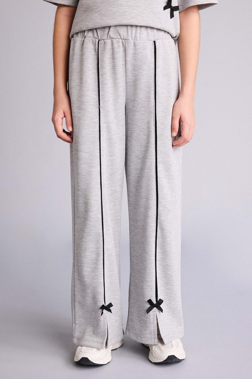 Young Girls - Teen Girls Light Grey Melange Girl 2 Piece Set for Girls