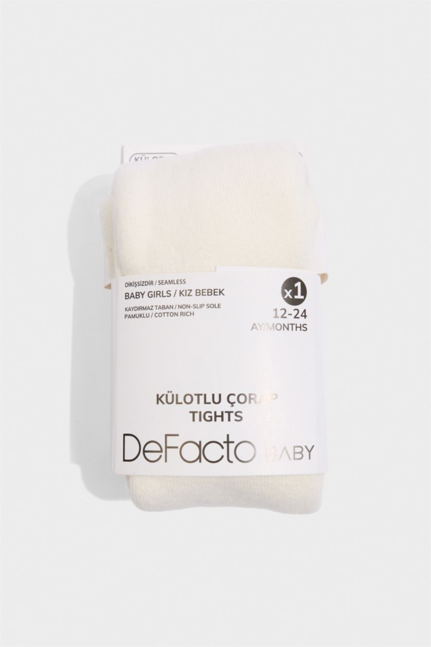 Kız Bebek Beyaz Dikişsiz Pamuklu Havlu Çorap Kız Bebek