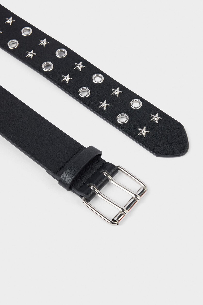 Women Black Woman Rectangle Clasp Faux Leather