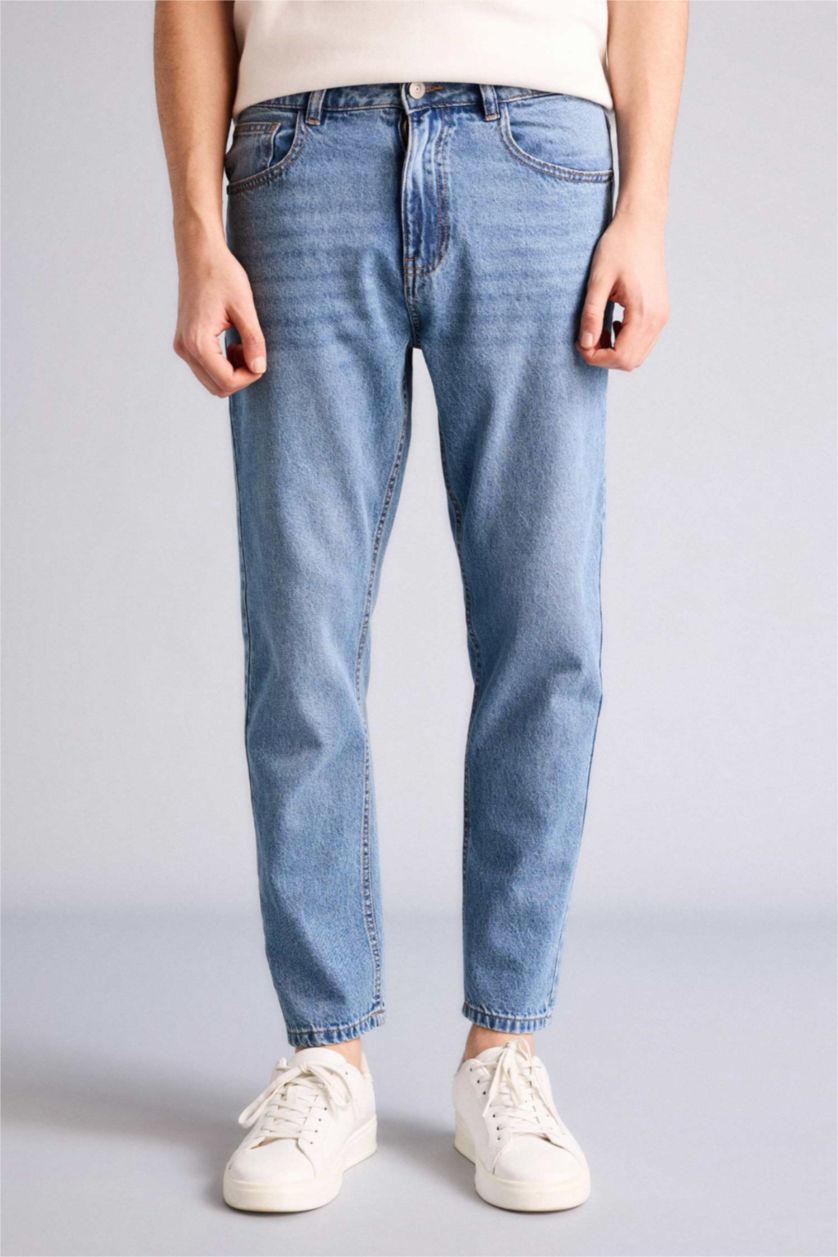 Мужчины Голубрй Джинсы 90's Slim Fit с узкими штанинами