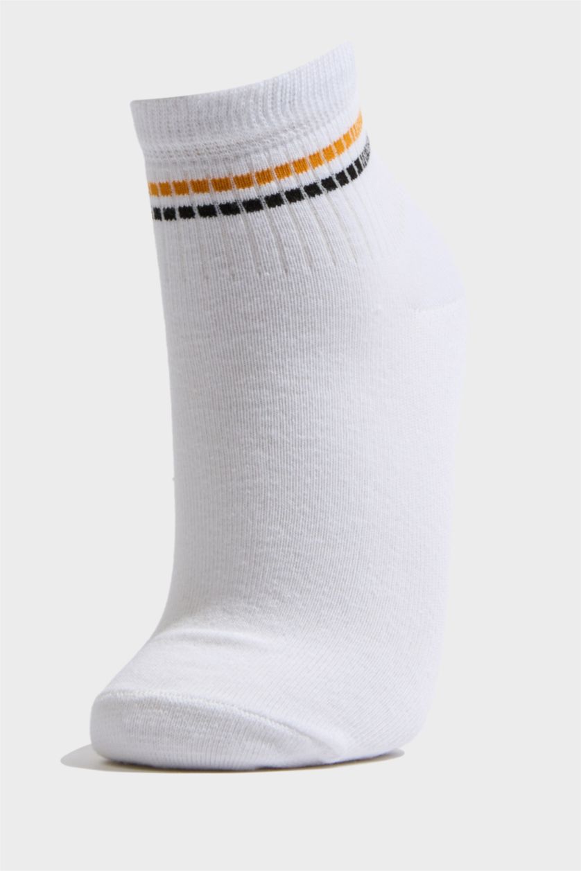 Erkek Çocuk - Genç Erkek Beyaz 5'li Pamuklu Soket Çorap Erkek Çocuk