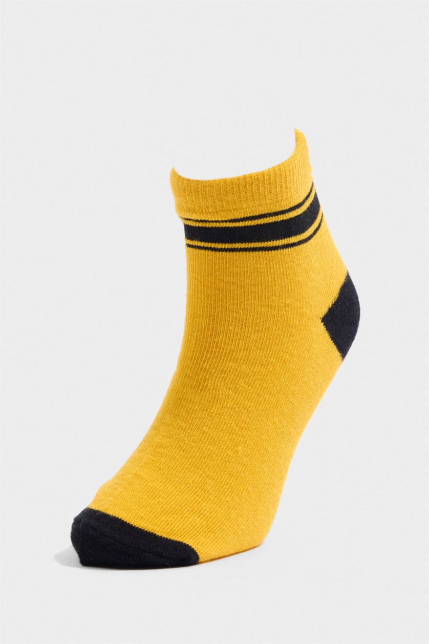 Erkek Çocuk - Genç Erkek Karma Baskılı 7'li Pamuklu Patik Çorap Erkek Çocuk