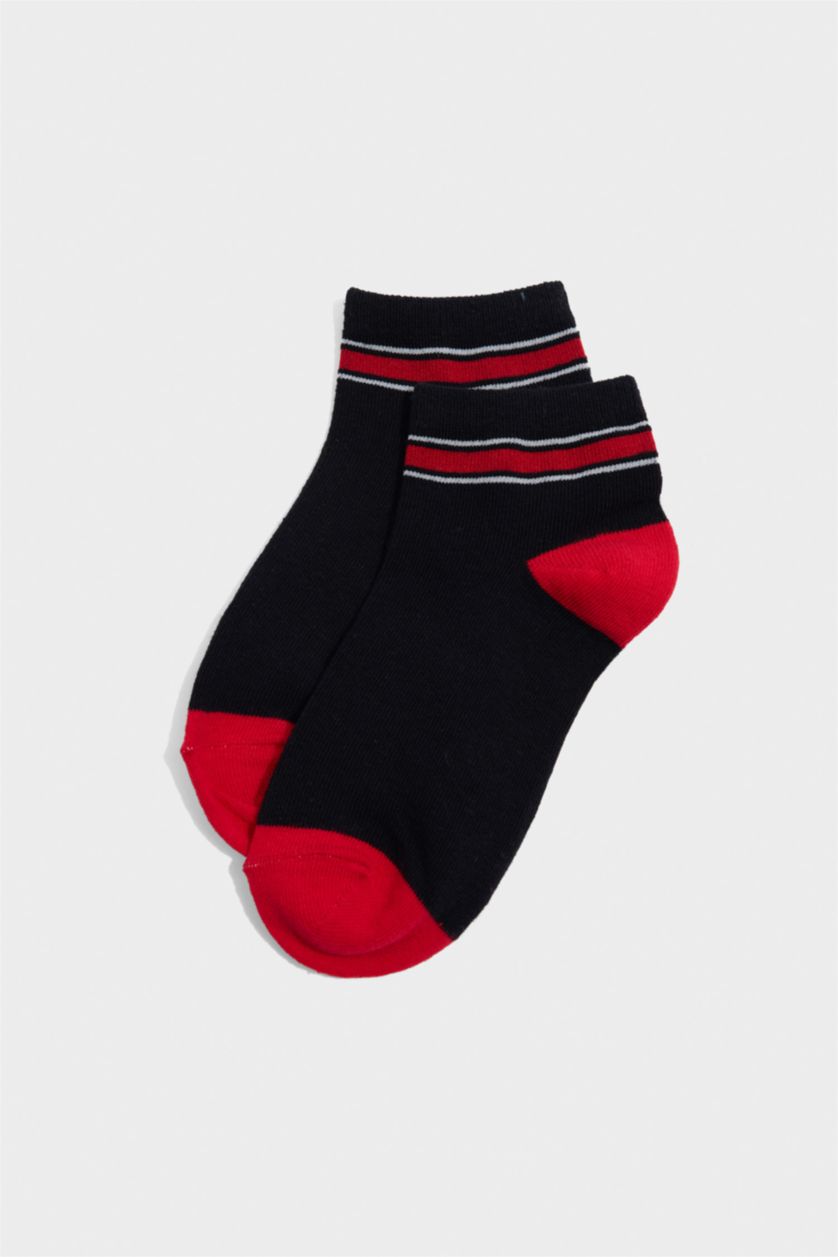 Erkek Çocuk - Genç Erkek Karma Baskılı 7'li Pamuklu Patik Çorap Erkek Çocuk