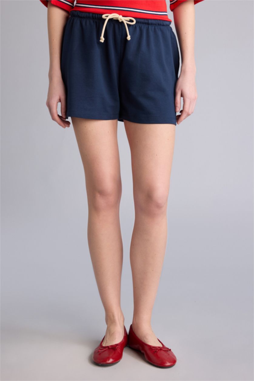 Женщины Синий Шорты Standard Fit из свитшотной ткани