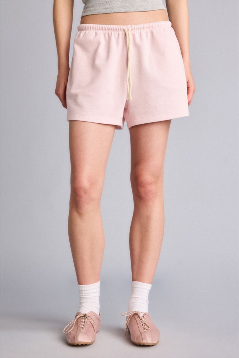 WOMAN Light Pink 100% Cotton Standard Fit Shorts