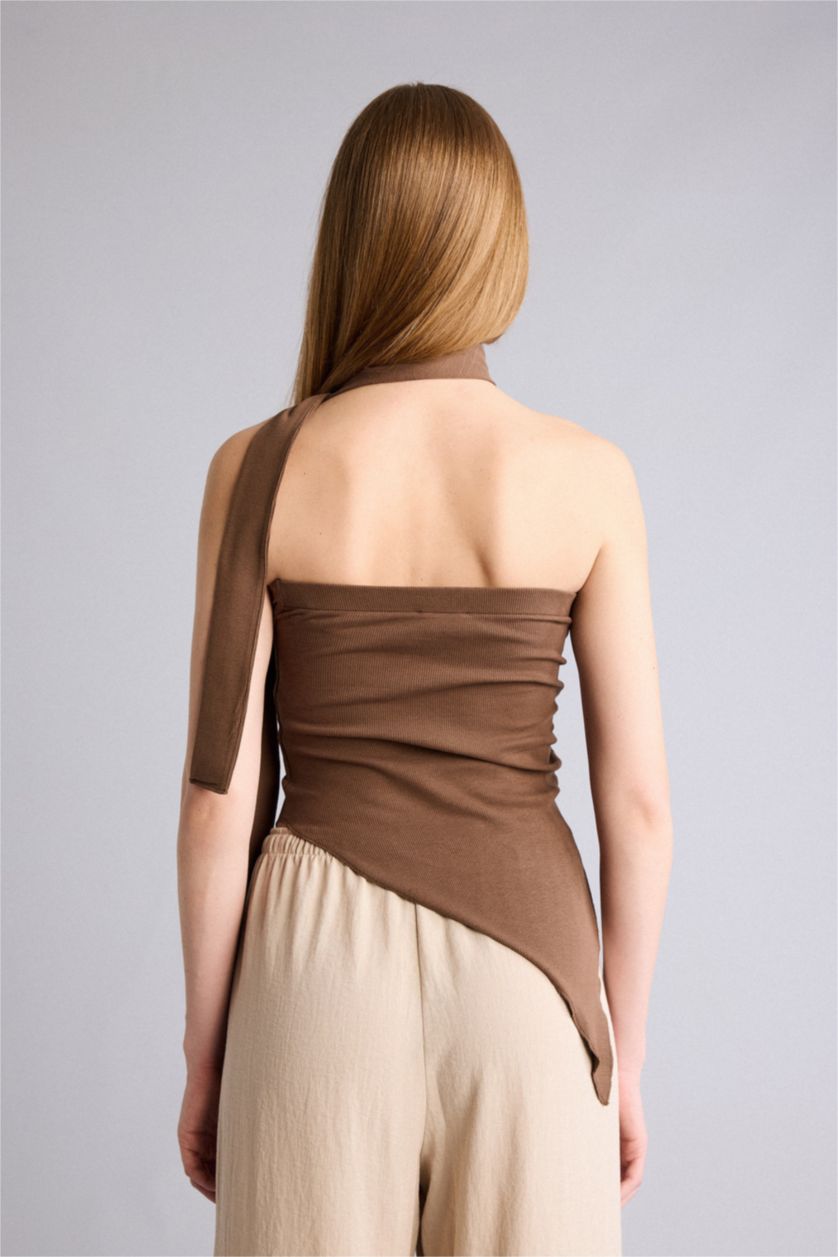 WOMAN Brown تانك توب مضلع
