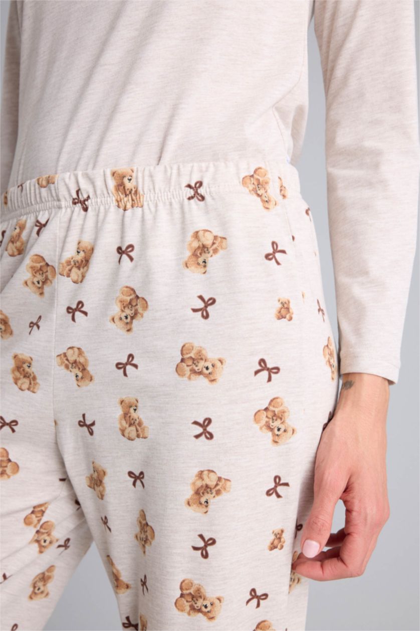 Woman Beige Melange 2 piece Regular Fit Set