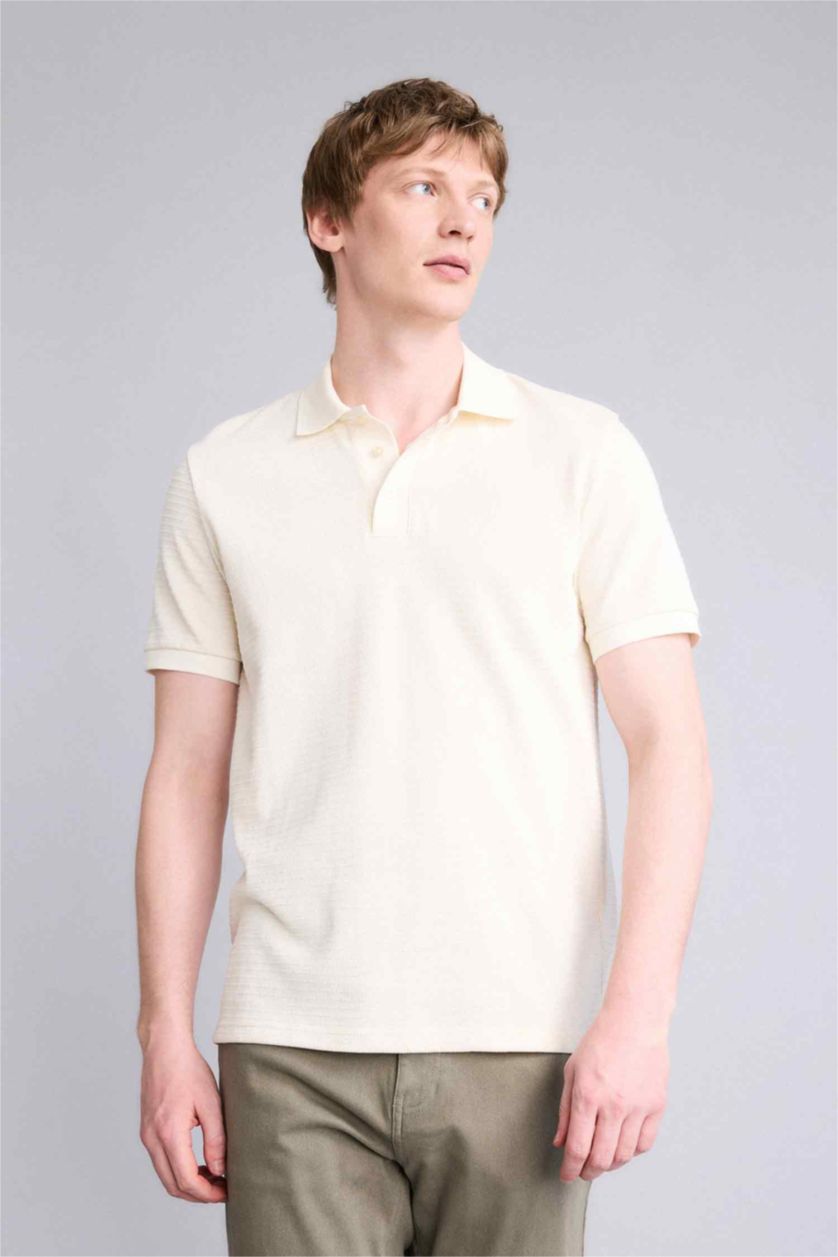 Ерлер экру Қысқа жеңді поло футболка