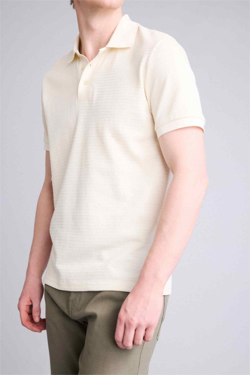 Ерлер экру Қысқа жеңді поло футболка