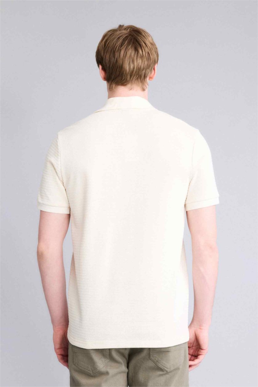 Ерлер экру Қысқа жеңді поло футболка