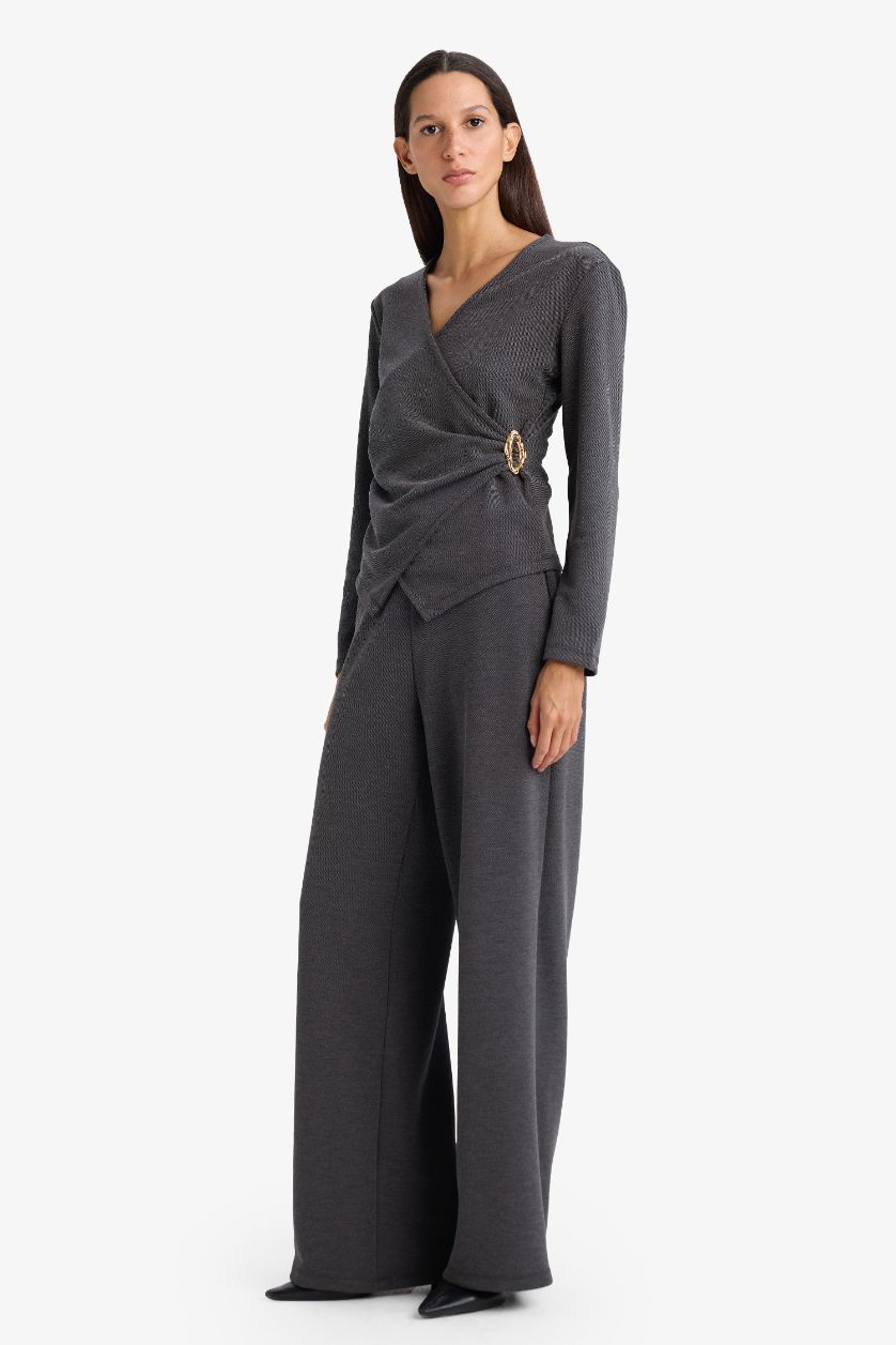 WOMAN Dark Anthracite Wide Leg Trousers