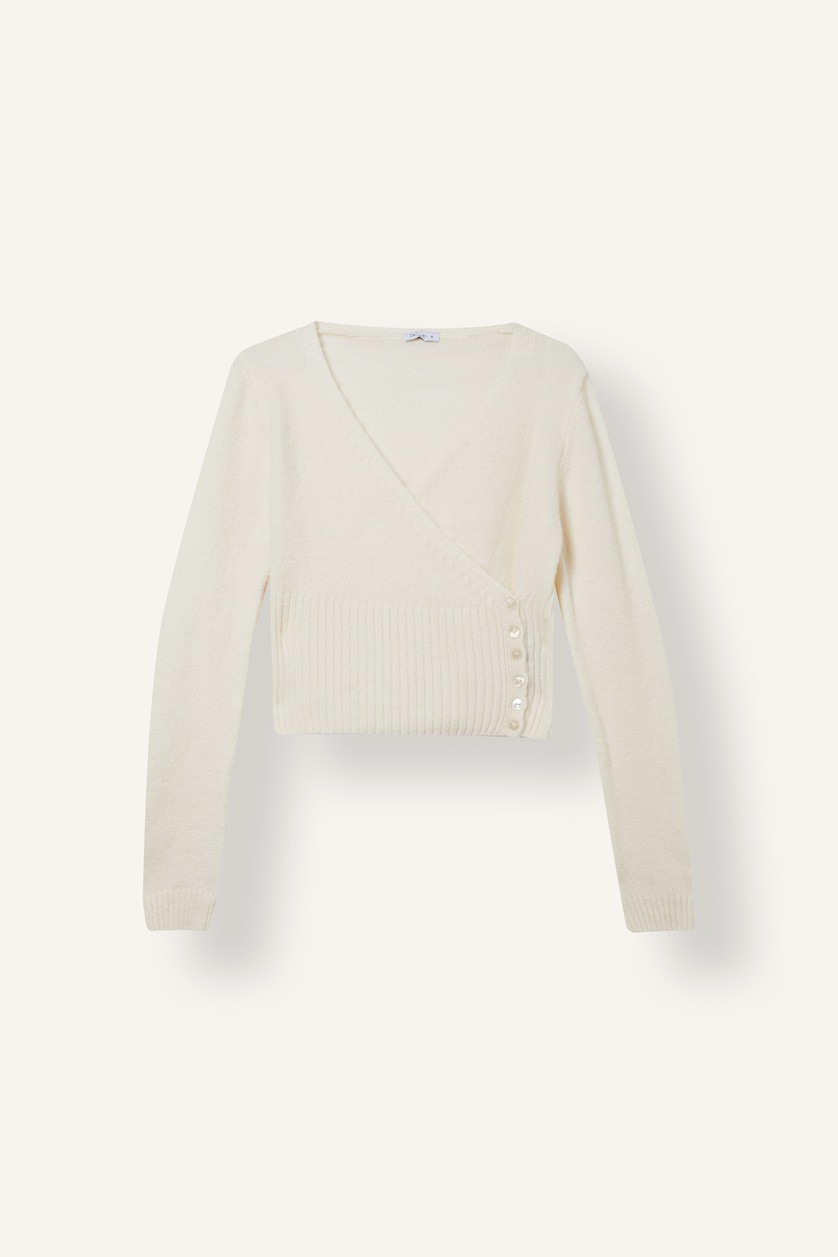 Women Ecru Slim Fit Pullover