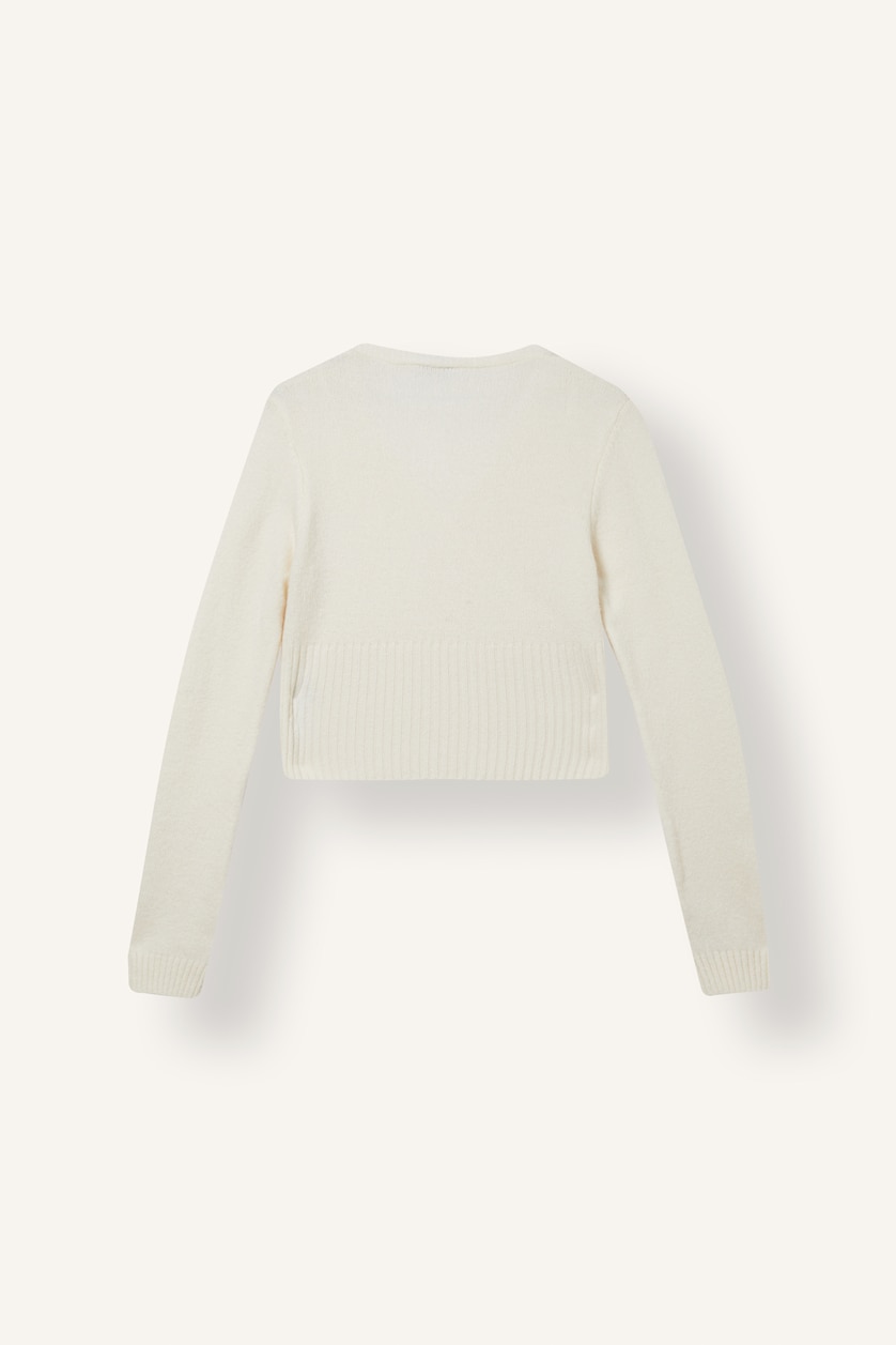 Women Ecru Slim Fit Pullover