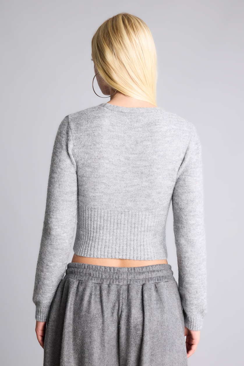 Women Grey Slim Fit Pullover