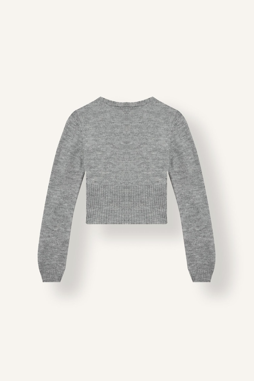 Women Grey Slim Fit Pullover