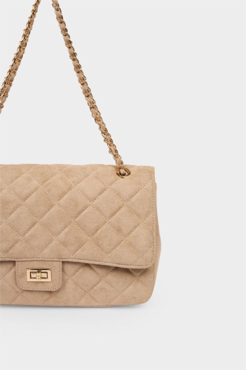 Kadın Vizon Kadın Süet Omuz Çantası