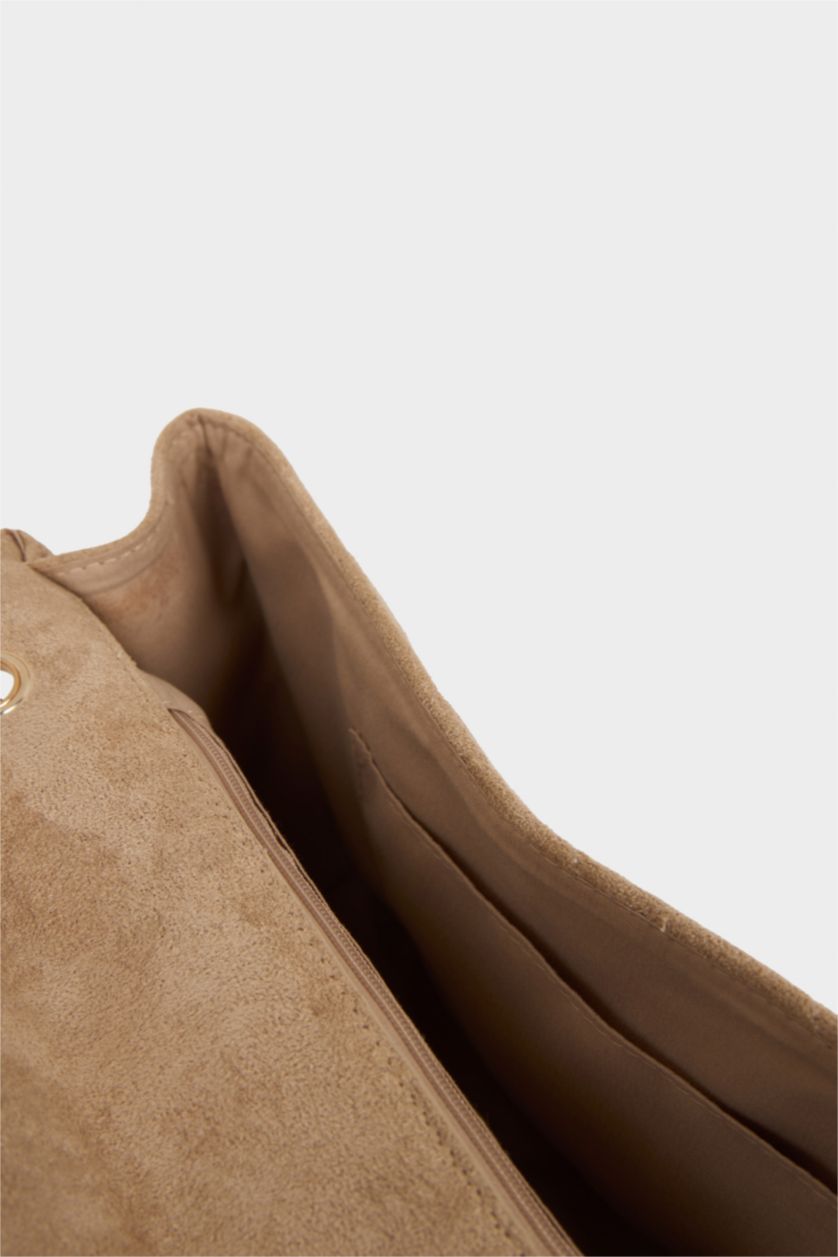 Kadın Vizon Kadın Süet Omuz Çantası