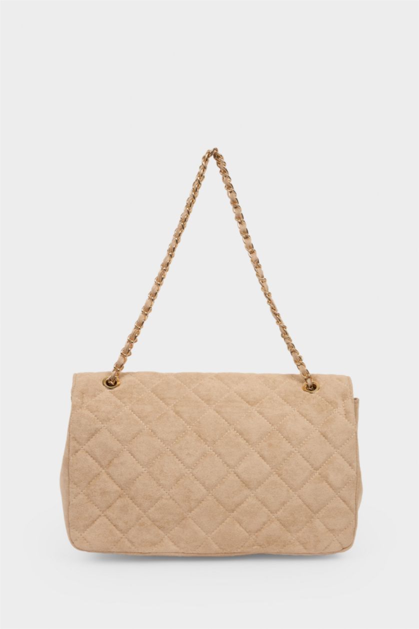 Kadın Vizon Kadın Süet Omuz Çantası