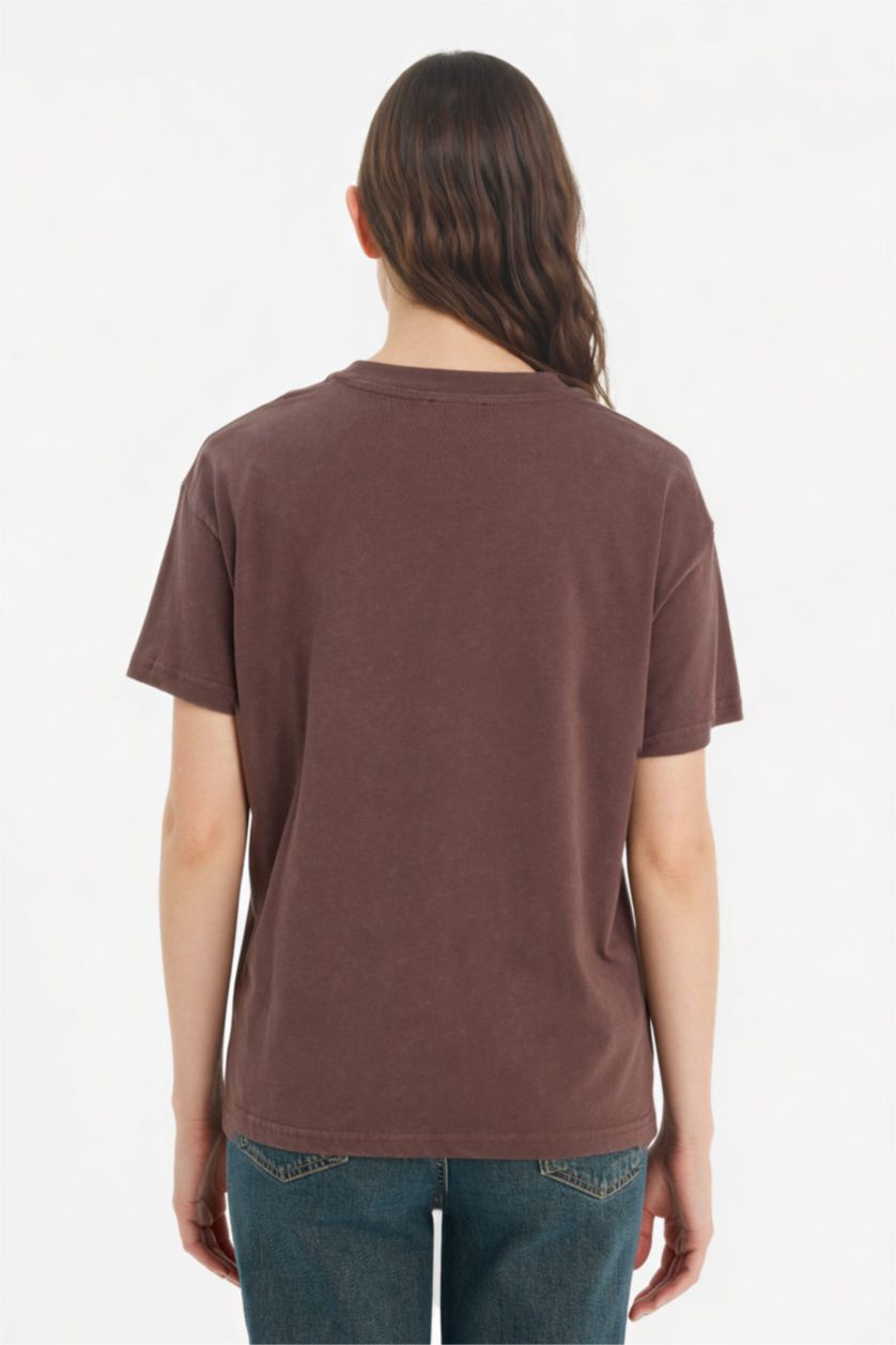 WOMAN Brown Woman Short Sleeve T-Shirt