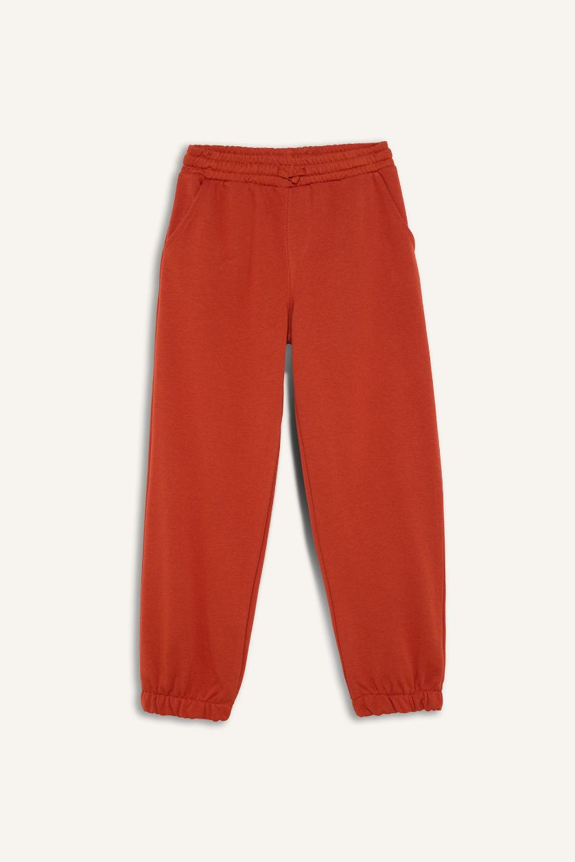 Boys & Teens Dark Orange Boy Slogan Print Long Sleeve 2 Piece Set