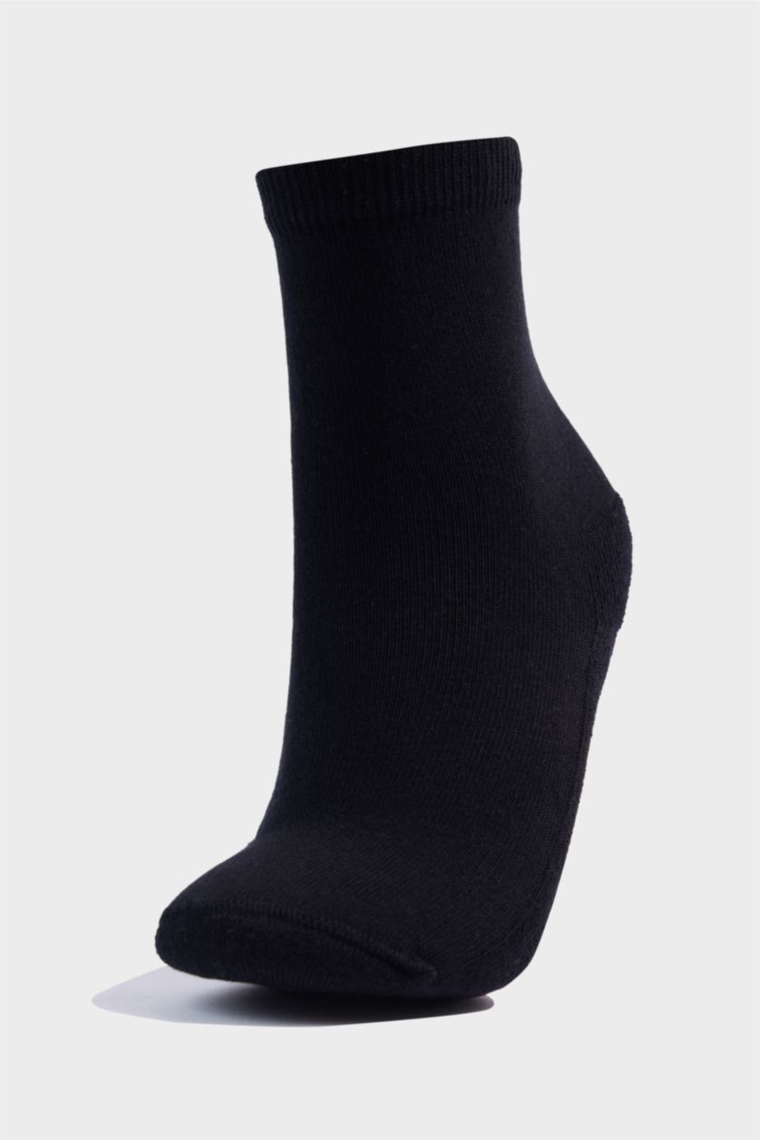 Erkek Çocuk - Genç Erkek Gri Melanj Erkek Çocuk Dikişsiz 5'li Modal Havlu Çorap