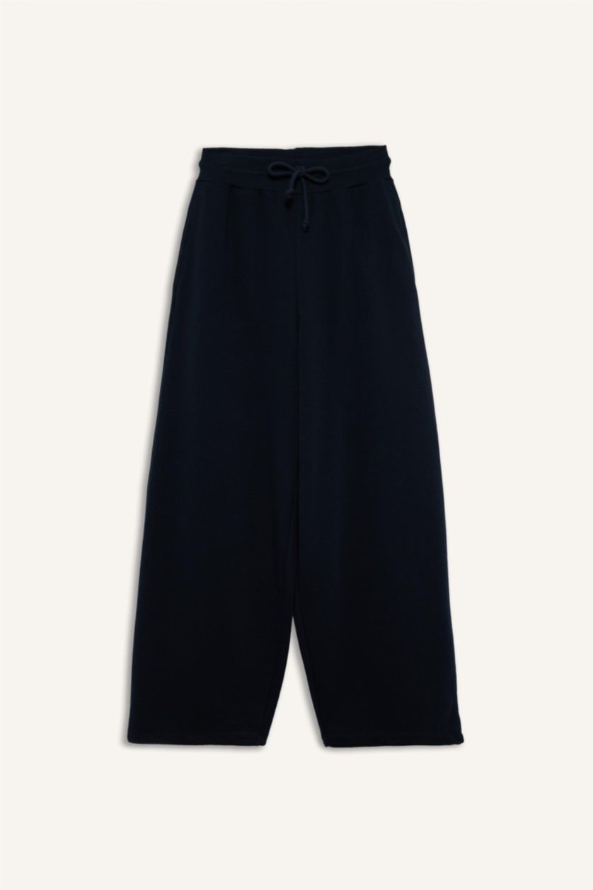 WOMAN NAVY Balloon Fit Wide Leg Sweatpants
