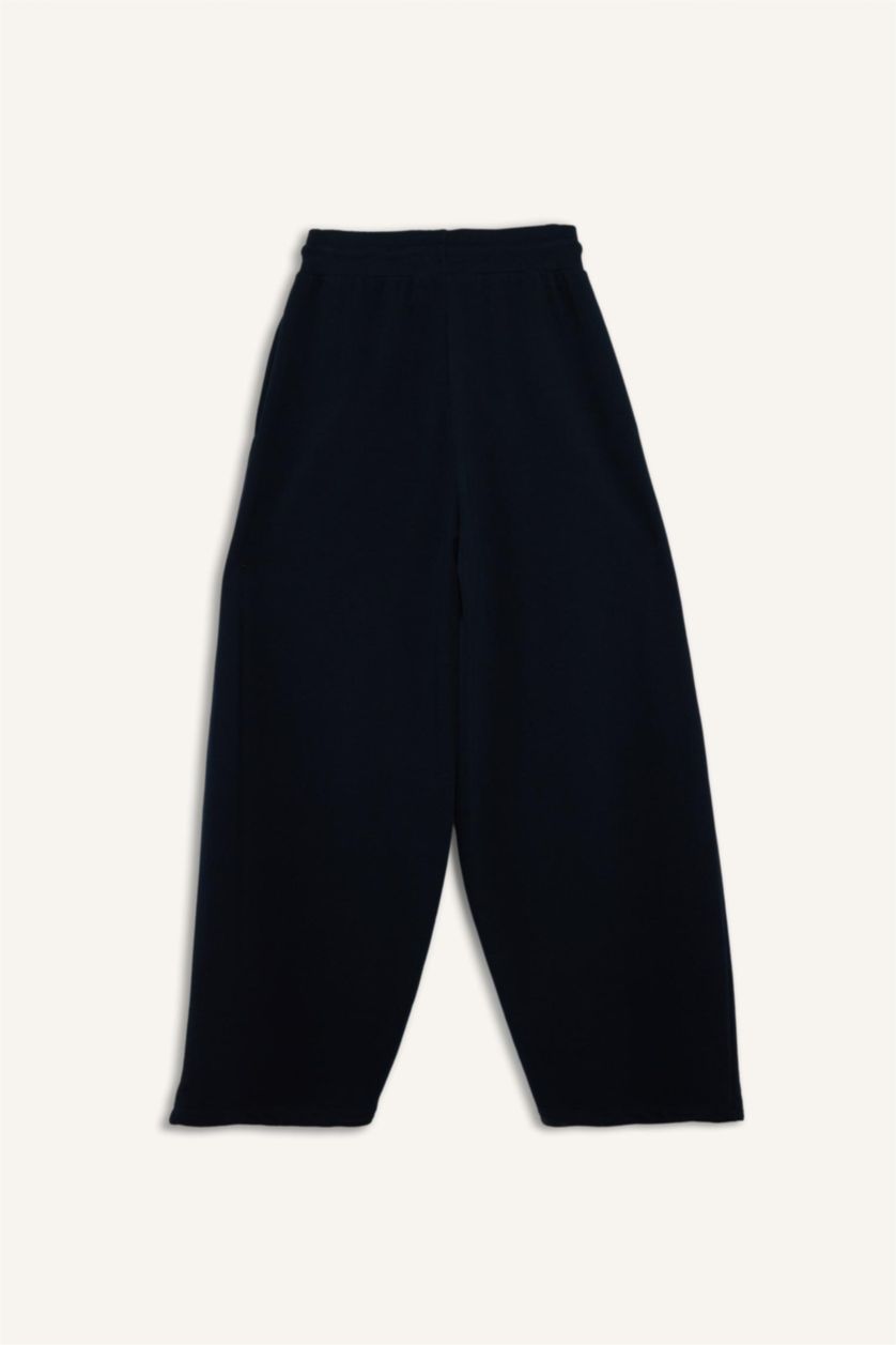 WOMAN NAVY Balloon Fit Wide Leg Sweatpants