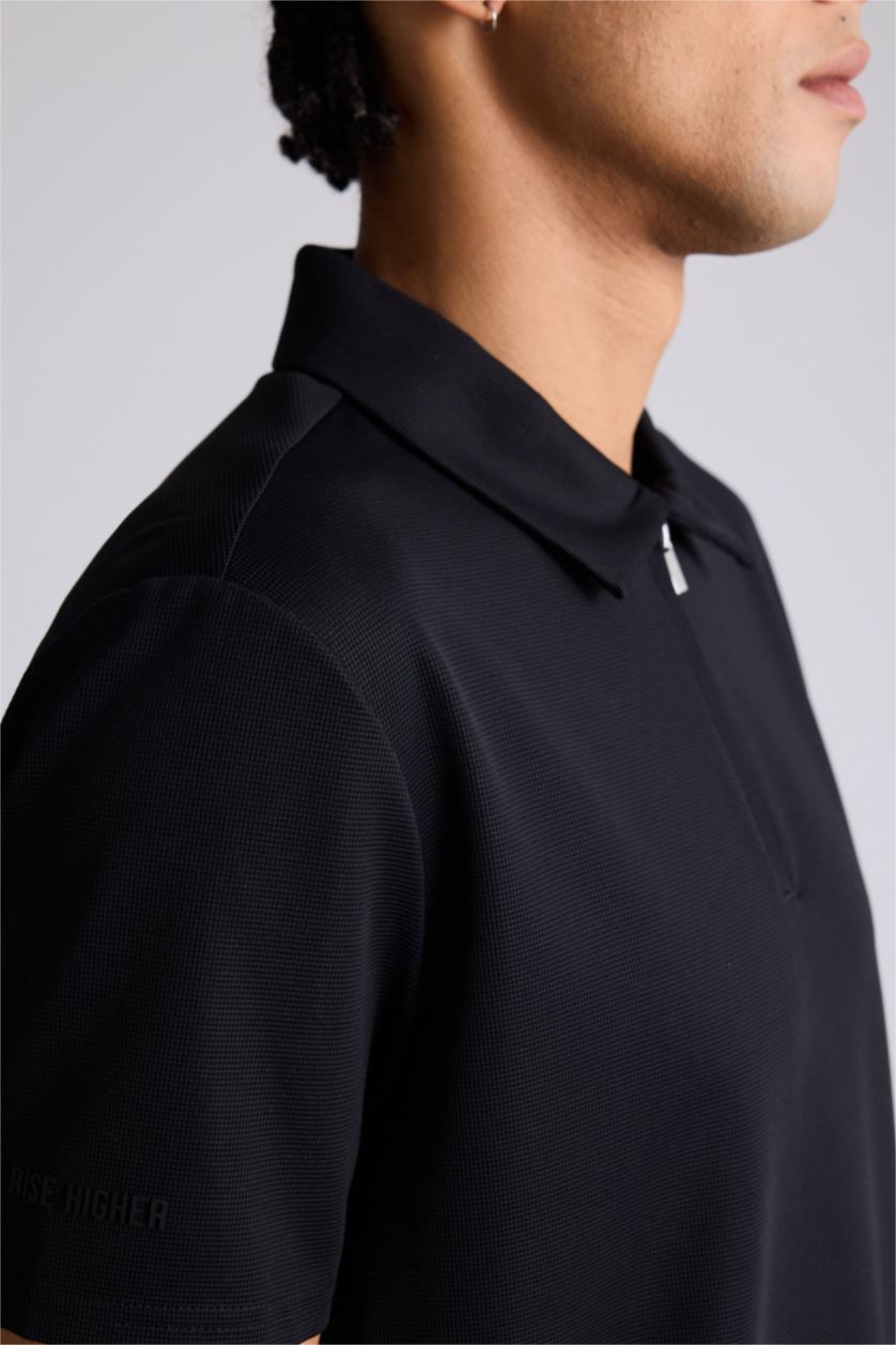 Мужчины Черный Футболка поло Standard Fit с коротким рукавом